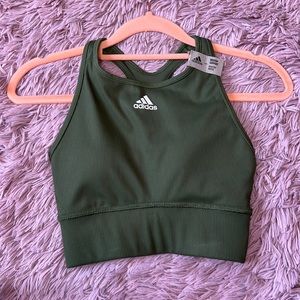 green adidas work out top